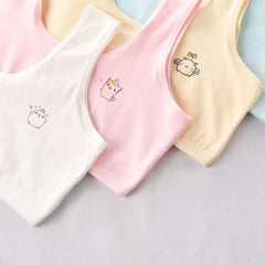 Comfortable and Supportive Bras for Growing Teens Elastic Straps Cotton Material