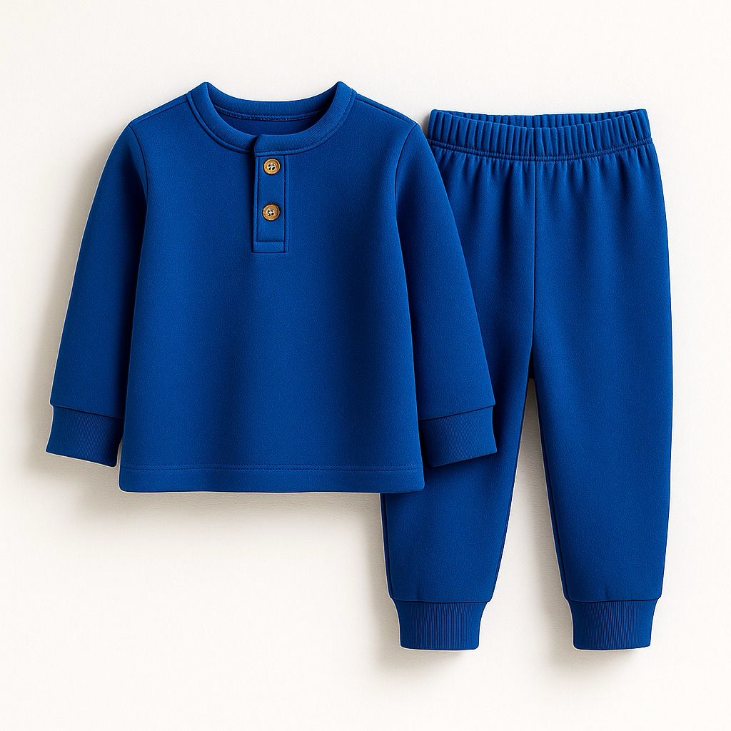 Ultra-Soft Buttoned Thermal Set for Kids | Cozy Winter Wear for Boys & Girls