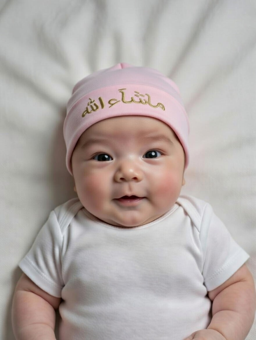 Newborn “MashaAllah” Baby Cap