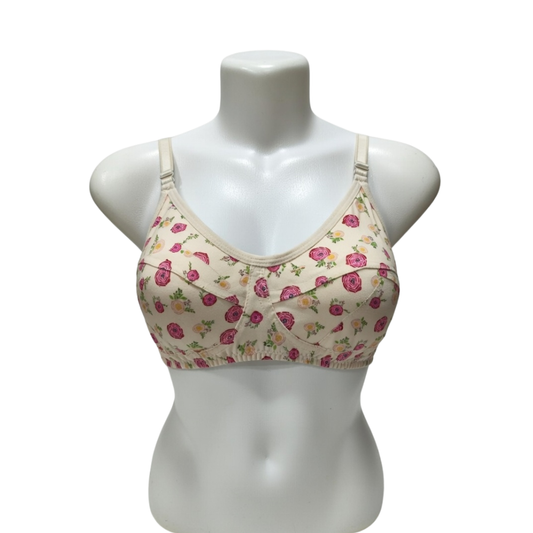 Soft Floral Printed Cotton Bra - Comfortable Daily Wear
