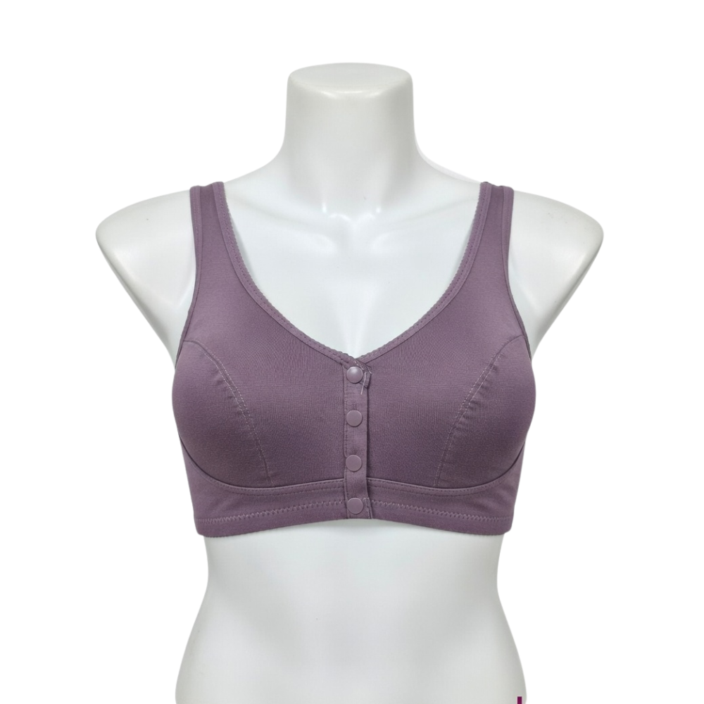 Front-Open Comfort Cotton Bra – Non-Padded & Wire-Free