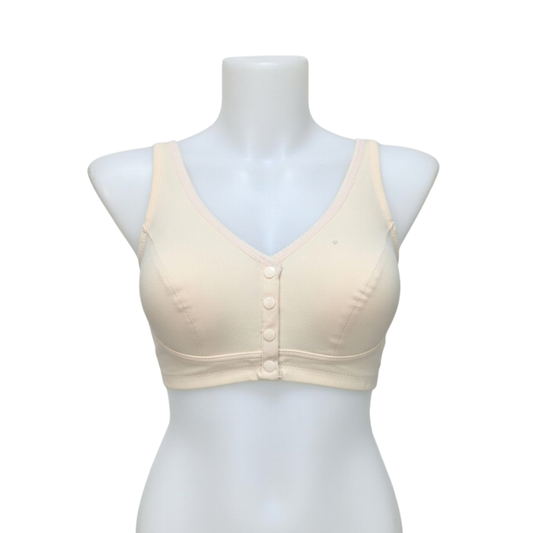Front-Open Comfort Cotton Bra – Non-Padded & Wire-Free