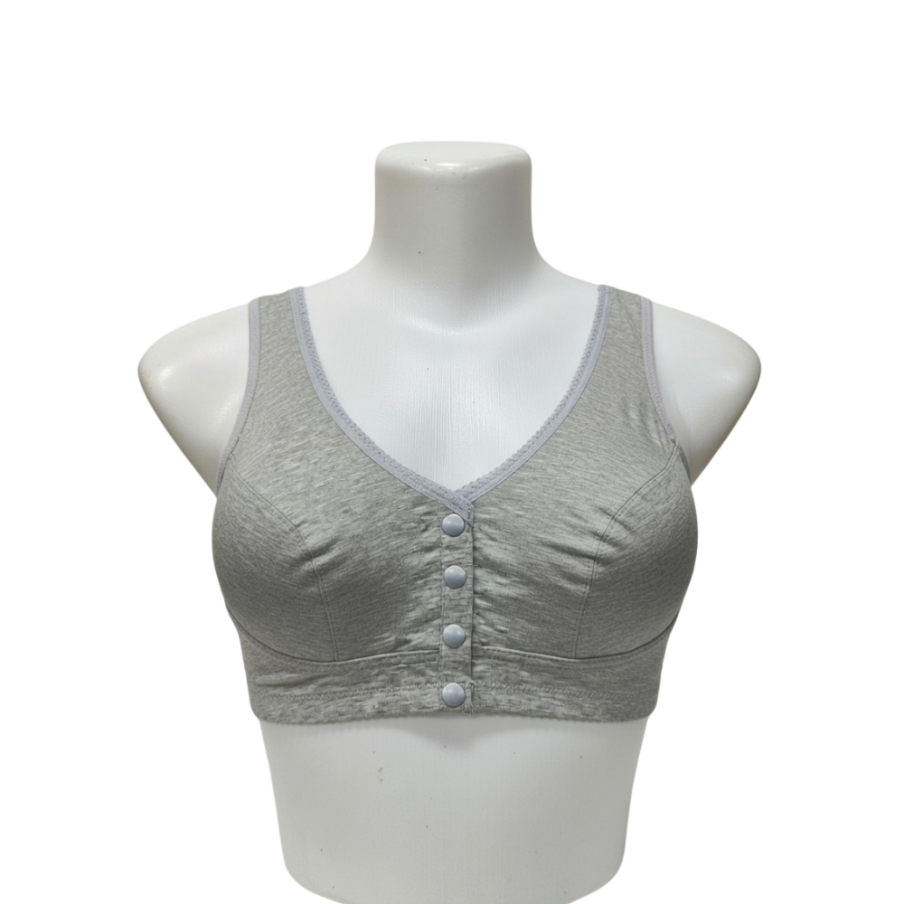 Front-Open Comfort Cotton Bra – Non-Padded & Wire-Free