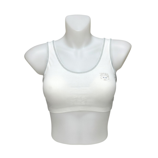 Soft Cotton Sports Bra – Seamless Beginner Bra for Teens