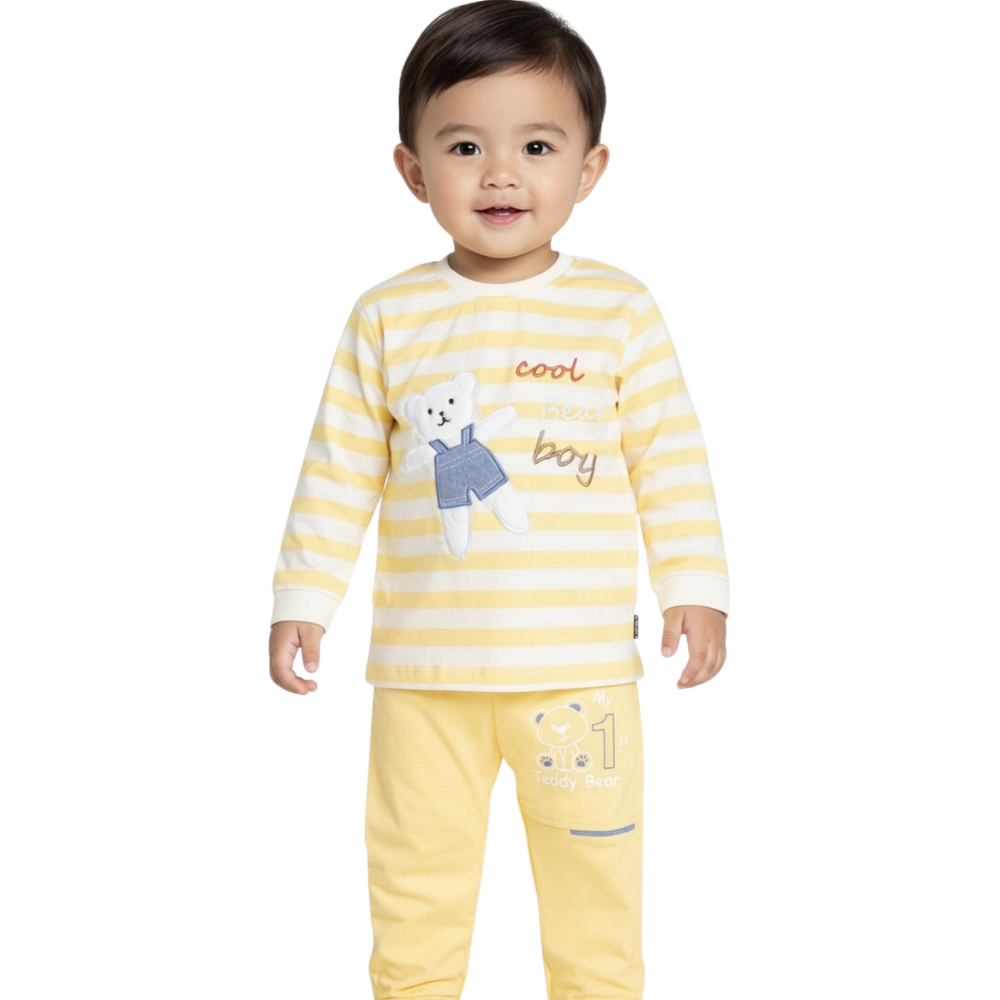 Kids Eid Edition: Boys Branded Cool Bear 2-piece outfit