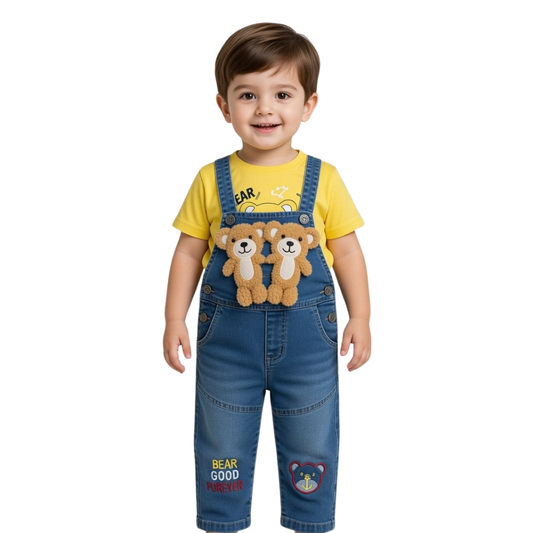 Toddler Boys "Cool Bear" Striped Sweatshirt & Cargo Pant Set