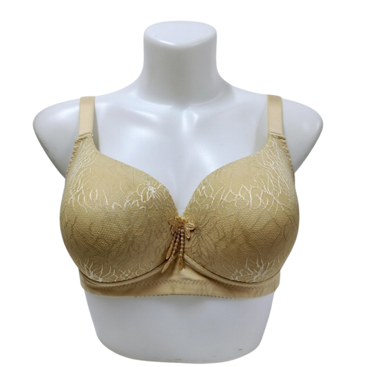 Full Coverage Lace Padded Bra – Elegant Wired Support