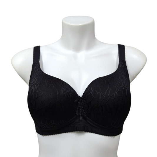 Full Coverage Lace Padded Bra – Elegant Wired Support