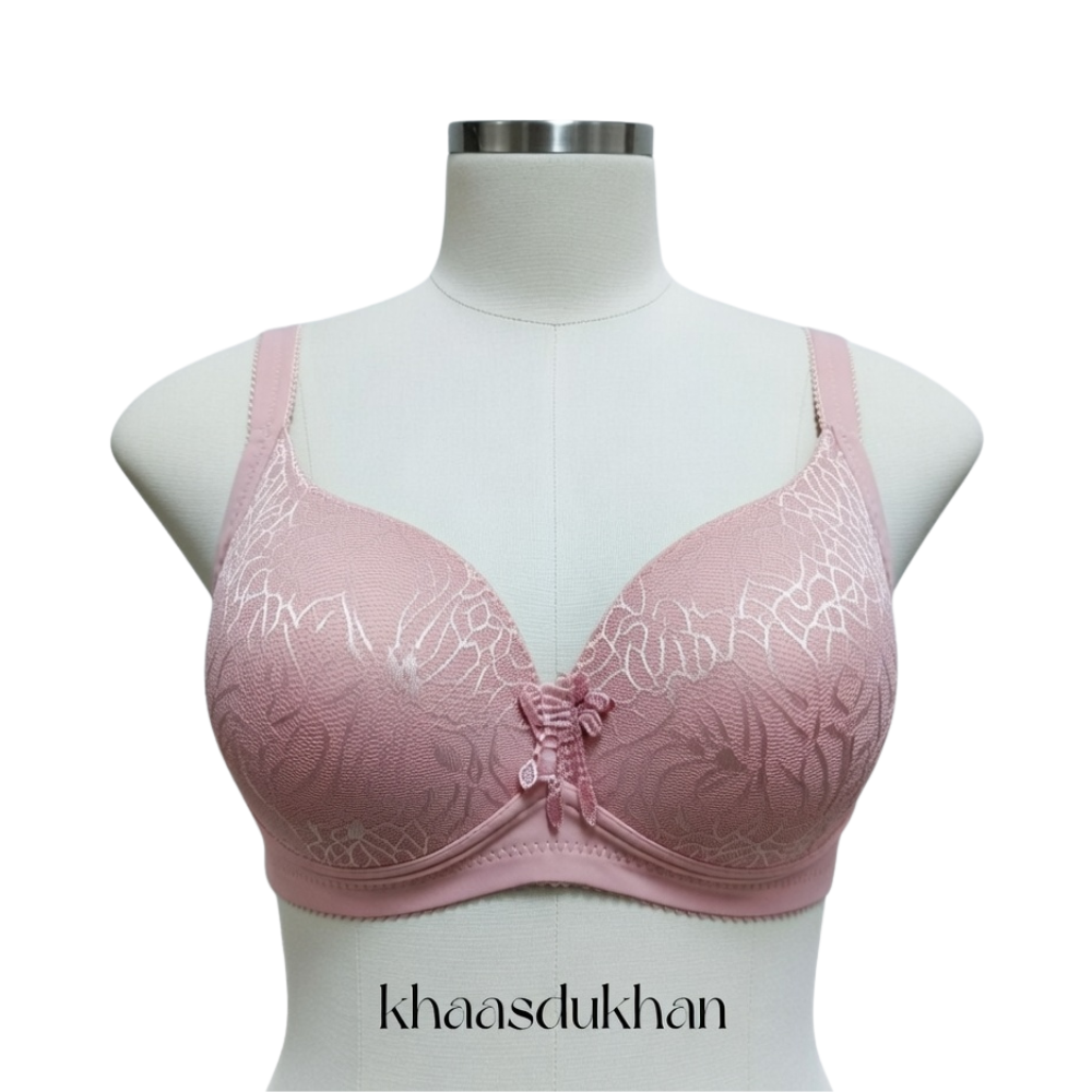 Full Coverage Lace Padded Bra – Elegant Wired Support