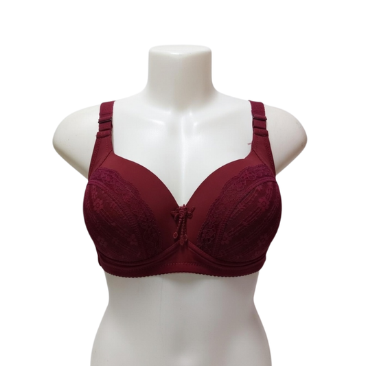 Luxury Side-Lace Padded Bra – Full Support Comfort