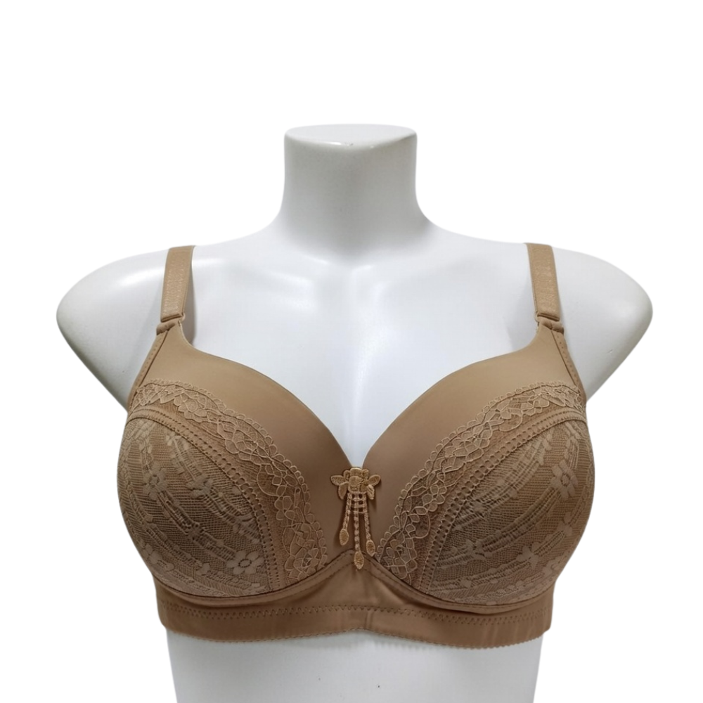 Luxury Side-Lace Padded Bra – Full Support Comfort