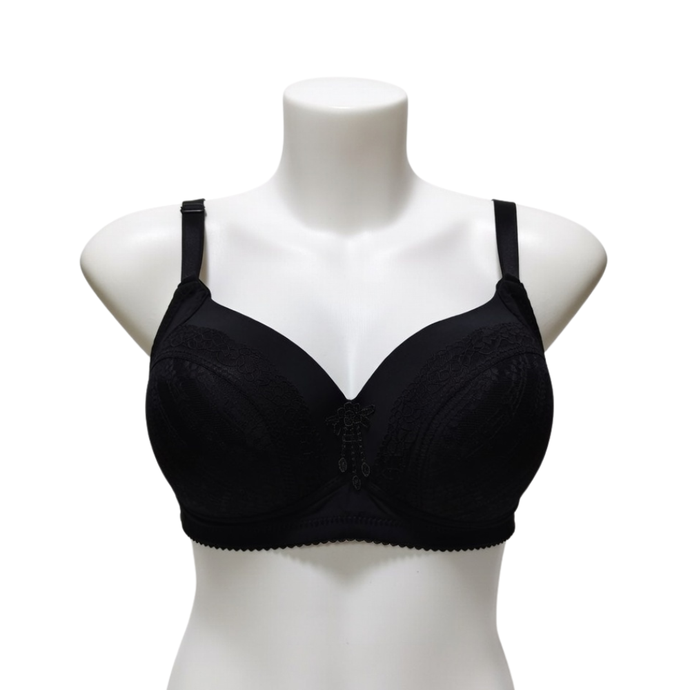 Luxury Side-Lace Padded Bra – Full Support Comfort
