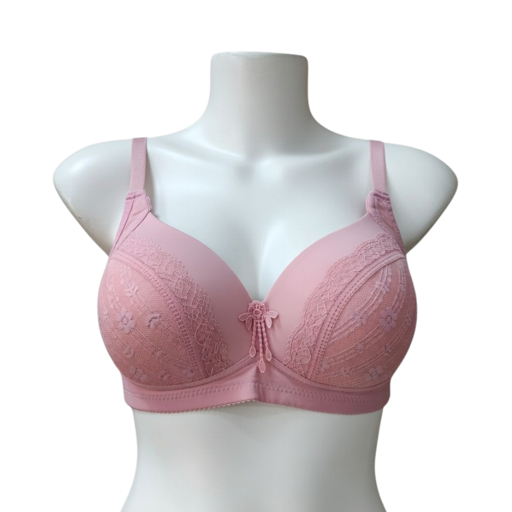 Luxury Side-Lace Padded Bra – Full Support Comfort