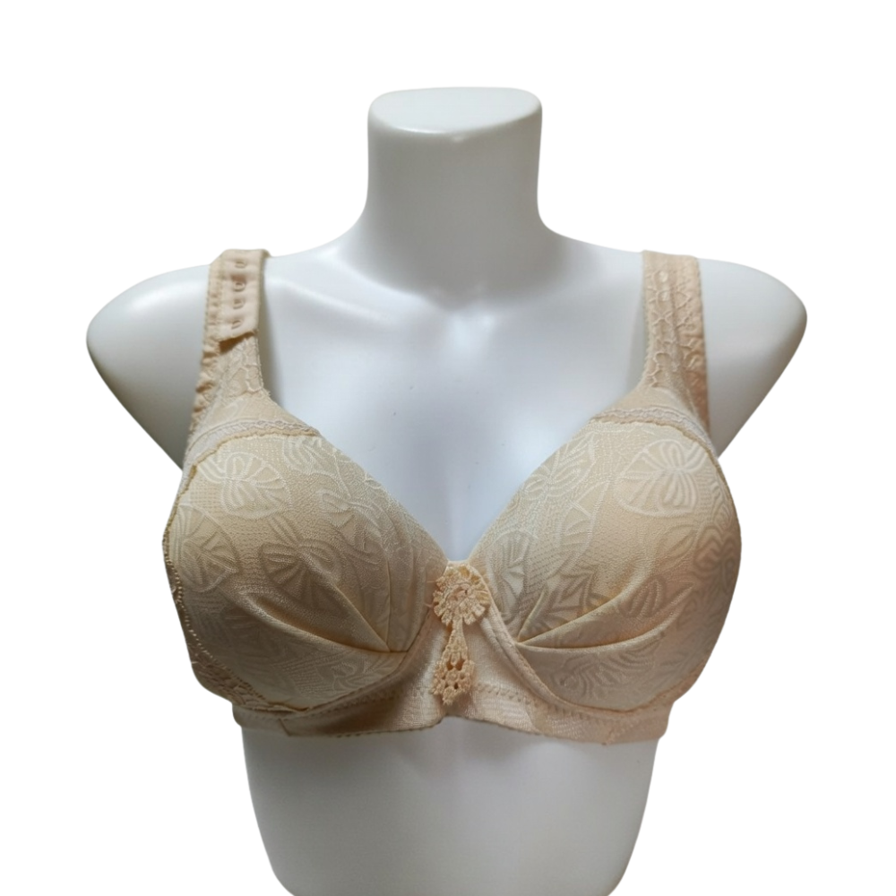 Premium Floral Lace Padded Bra – Full Coverage Wired Support