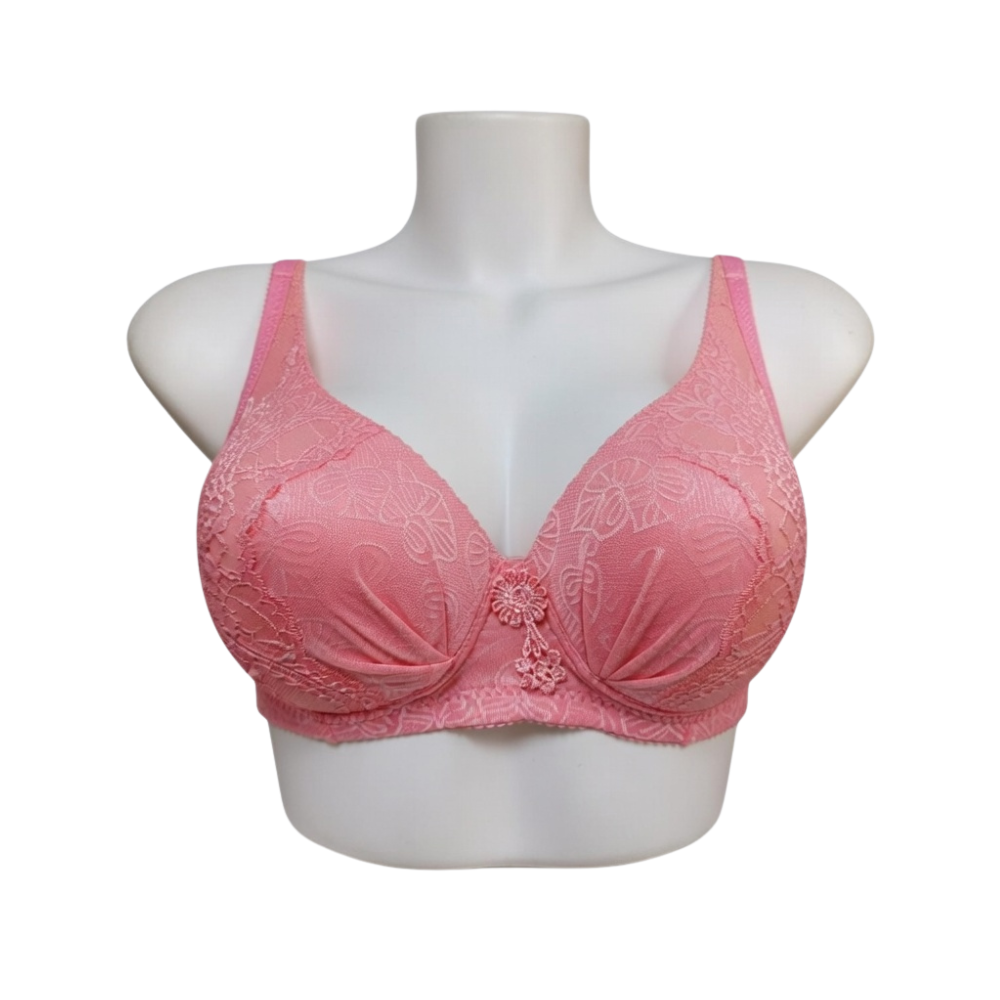Premium Floral Lace Padded Bra – Full Coverage Wired Support