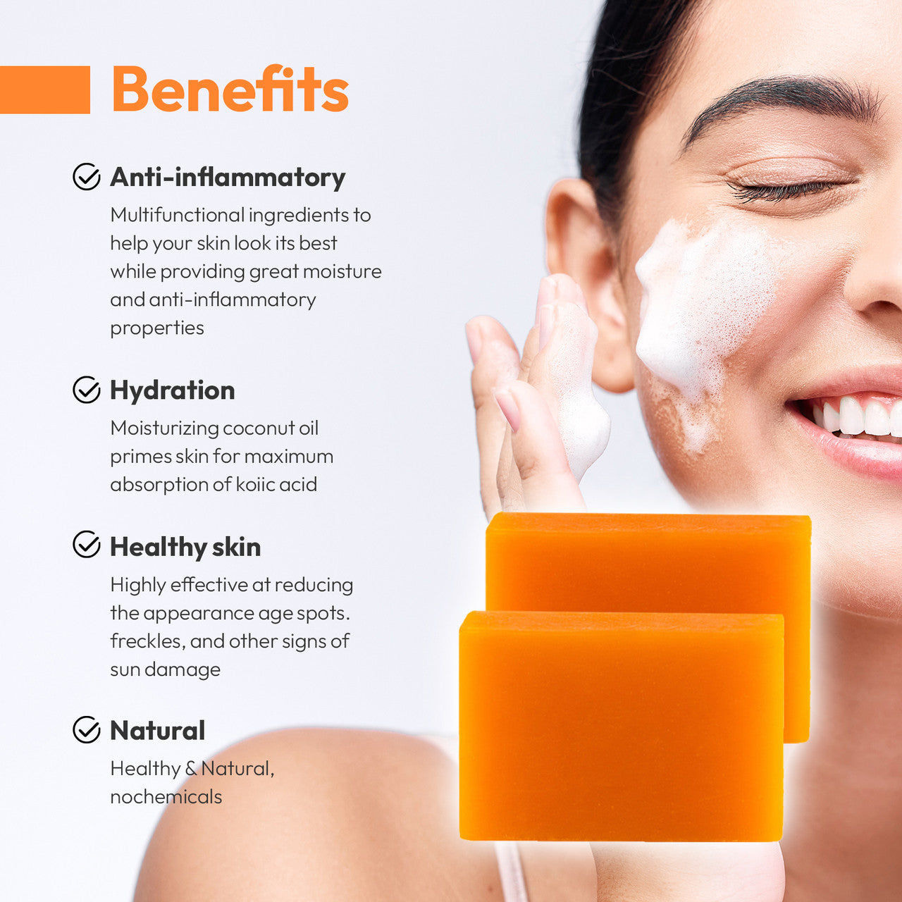 Kojic Acid Original Soap Skin Whitening Brightening and Moisturizing Soap