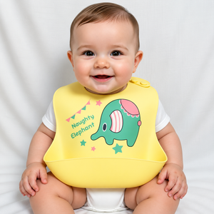 Baby Silicone Bib | Soft Waterproof Feeding Bib