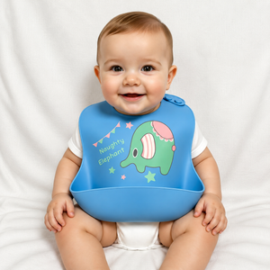 Baby Silicone Bib | Soft Waterproof Feeding Bib