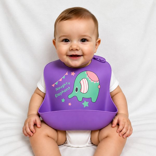 Baby Silicone Bib | Soft Waterproof Feeding Bib