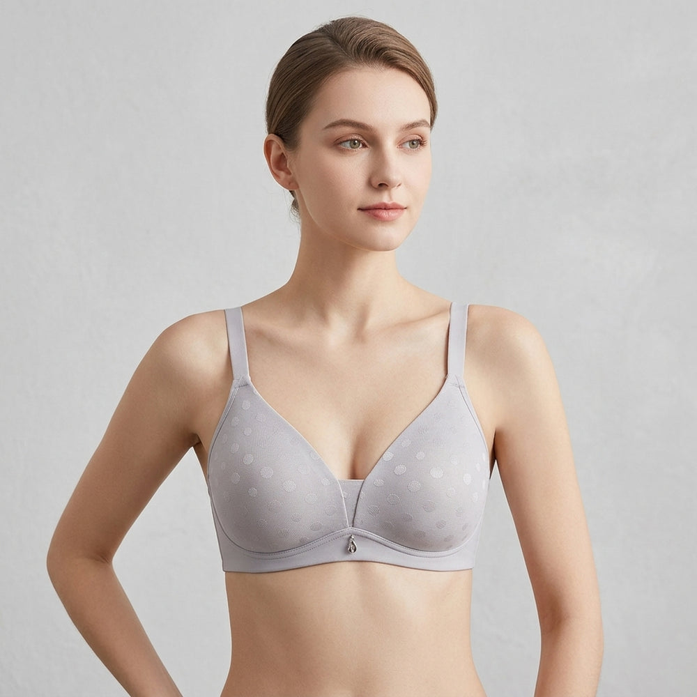 Single Padded Fancy Bra – Nude Polka Dot | Khaas Dukan