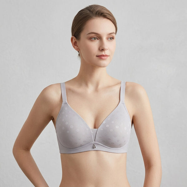 Single Padded Fancy Bra – Nude Polka Dot | Khaas Dukan