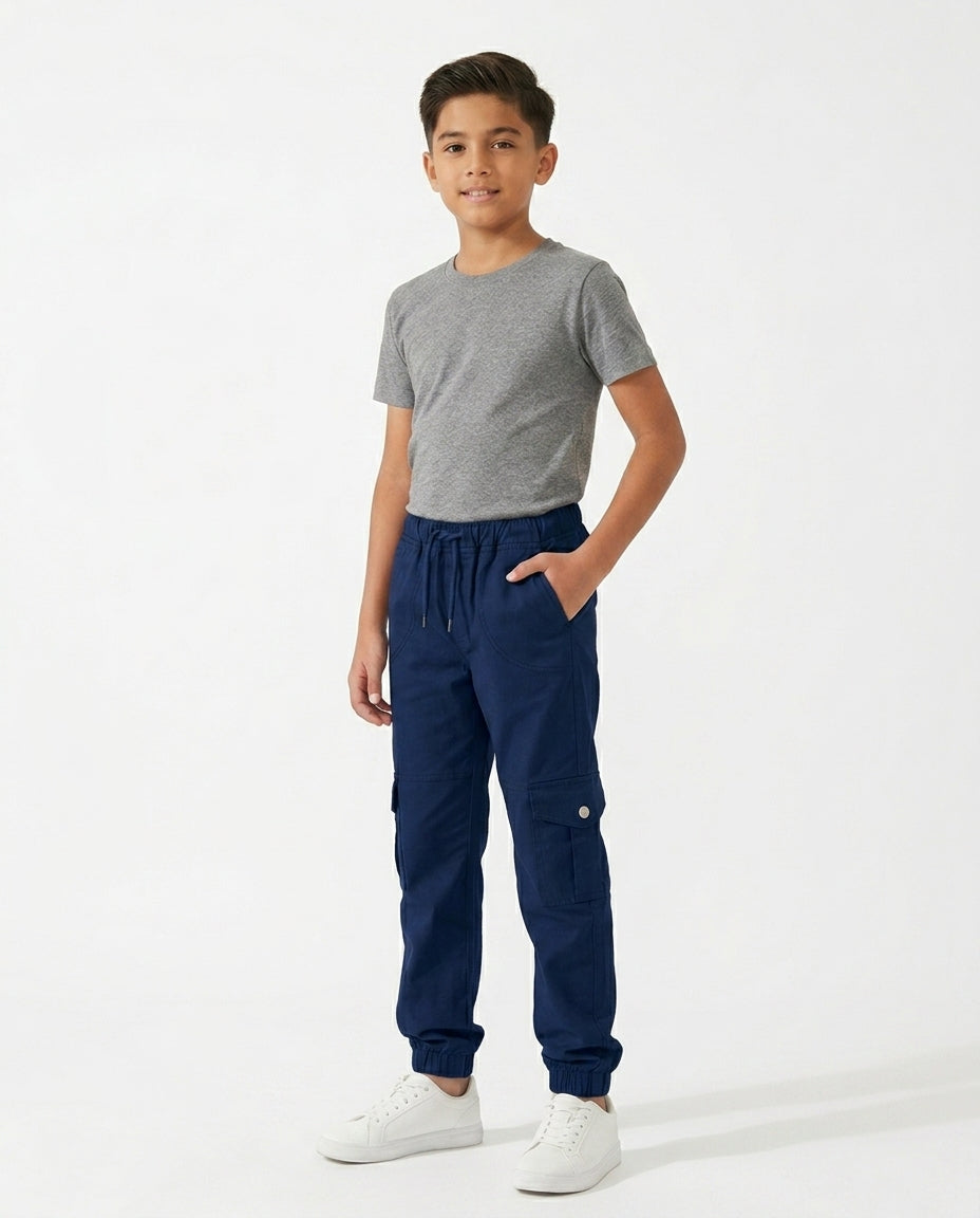 Boys 6-Pocket Cargo Trousers | Ages 6–14 Years