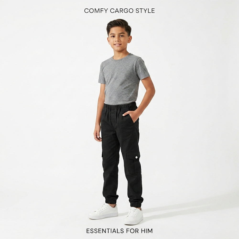 Boys 6-Pocket Cargo Trousers | Ages 6–14 Years