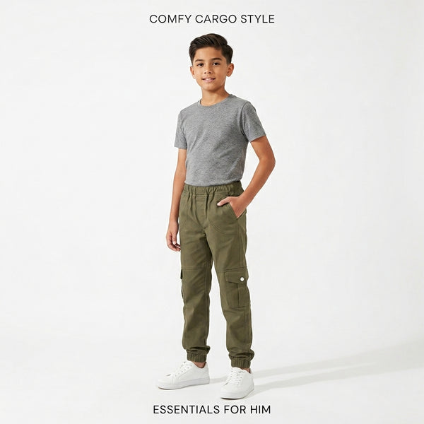 Boys 6-Pocket Cargo Trousers | Ages 6–14 Years