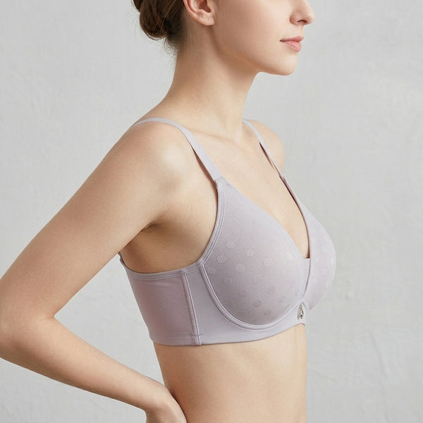Single Padded Fancy Bra – Nude Polka Dot | Khaas Dukan