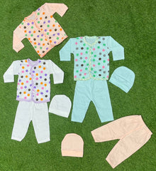Pack Of 3 - New Born Baby summer Dress - Multicolored