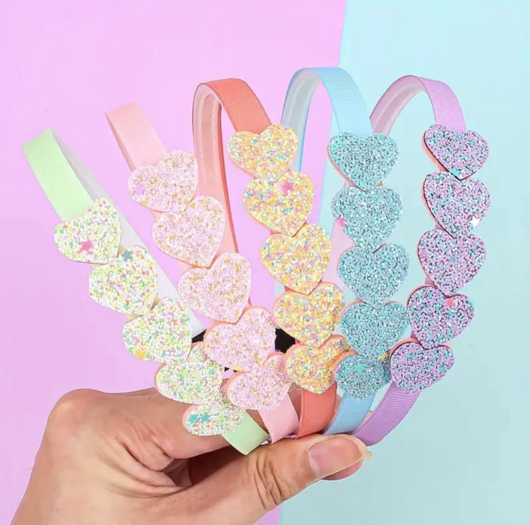 1PC Heart Shaped Headbands for Girls