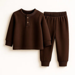 Ultra-Soft Buttoned Thermal Set for Kids | Cozy Winter Wear for Boys & Girls