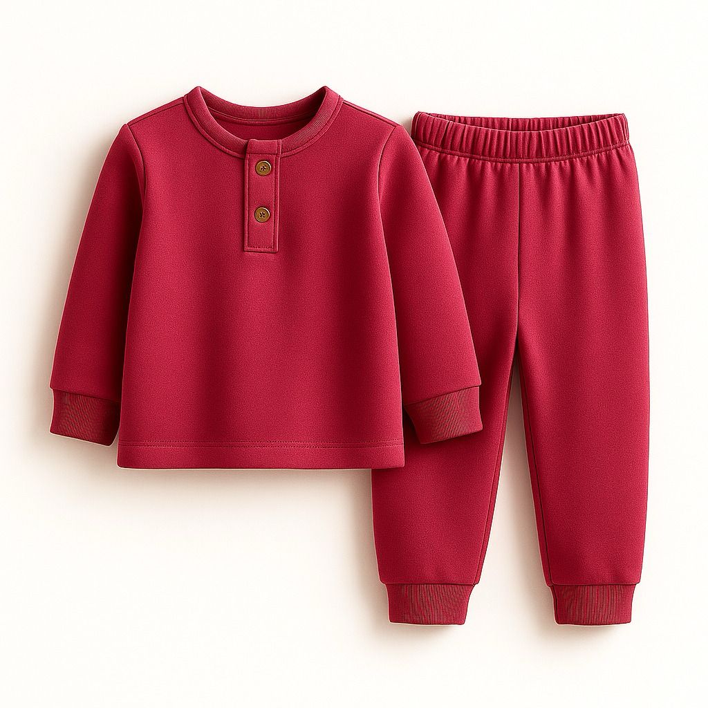 Ultra-Soft Buttoned Thermal Set for Kids | Cozy Winter Wear for Boys & Girls