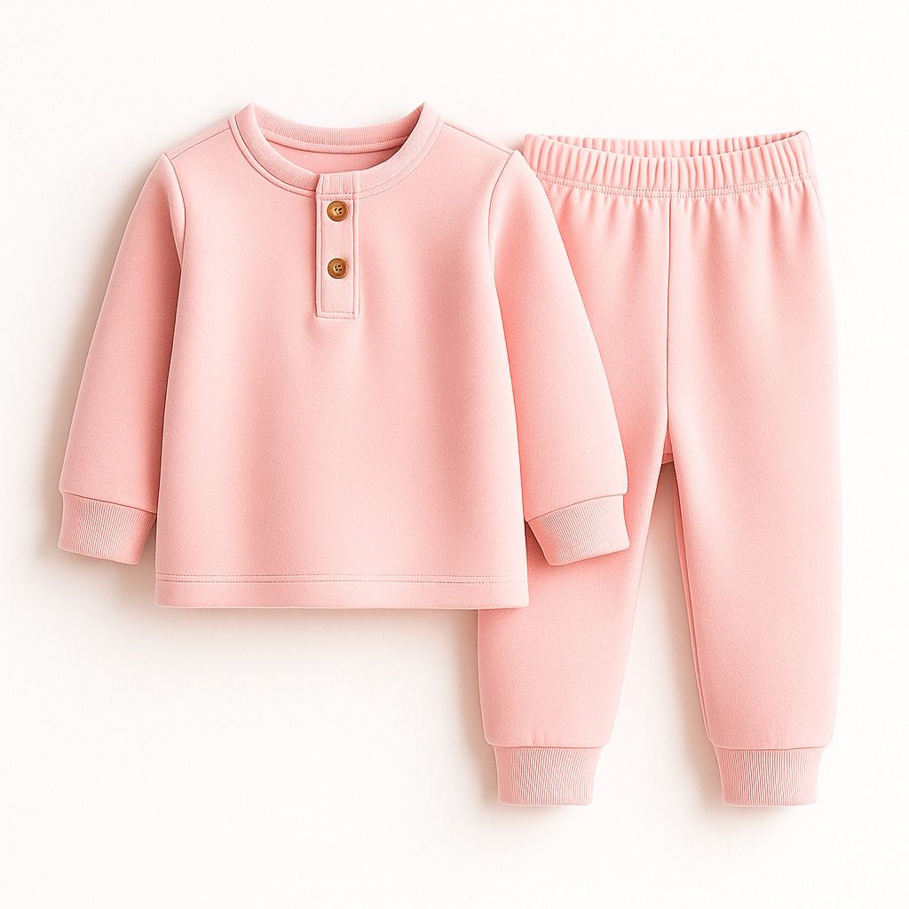 Ultra-Soft Buttoned Thermal Set for Kids | Cozy Winter Wear for Boys & Girls