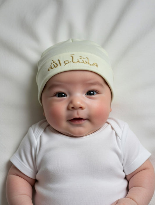 Newborn “MashaAllah” Baby Cap