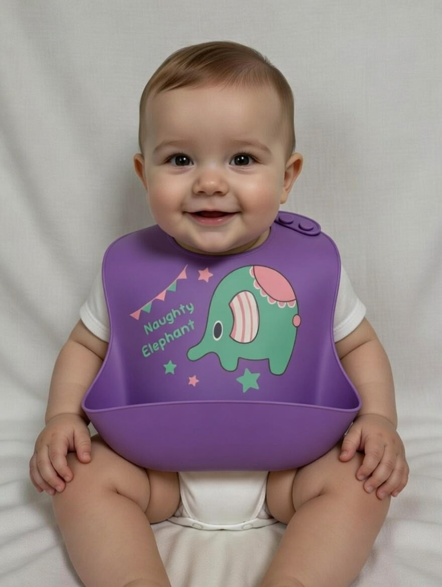 Mess-Free Mealtime Silicone Bibs 🍽️👶