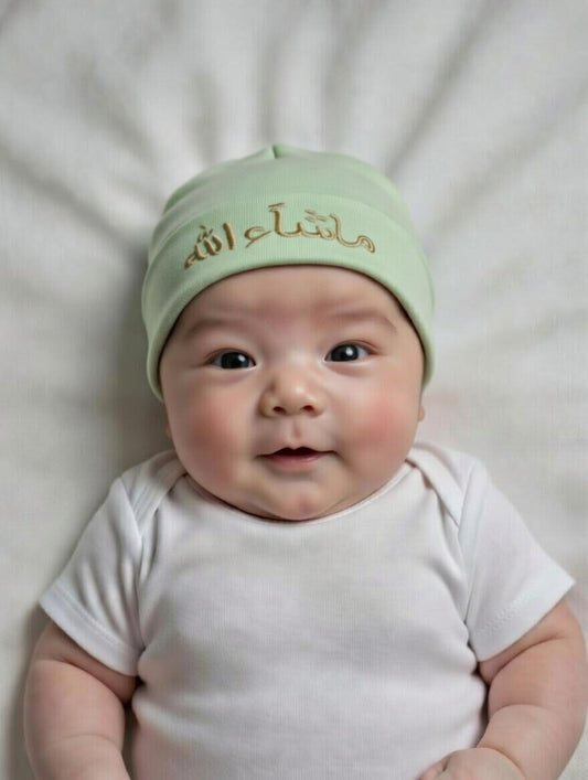 Newborn “MashaAllah” Baby Cap